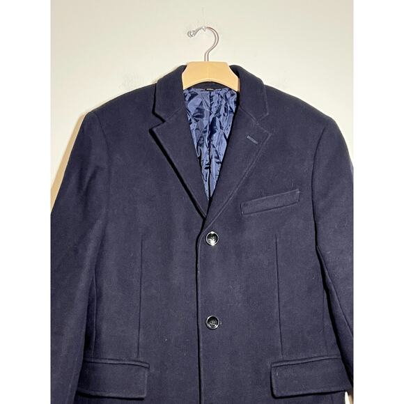 J Crew Men's LN Navy Blue Everyday Topcoat with eco-friendly Primaloft Size 38S - Picture 3 of 11